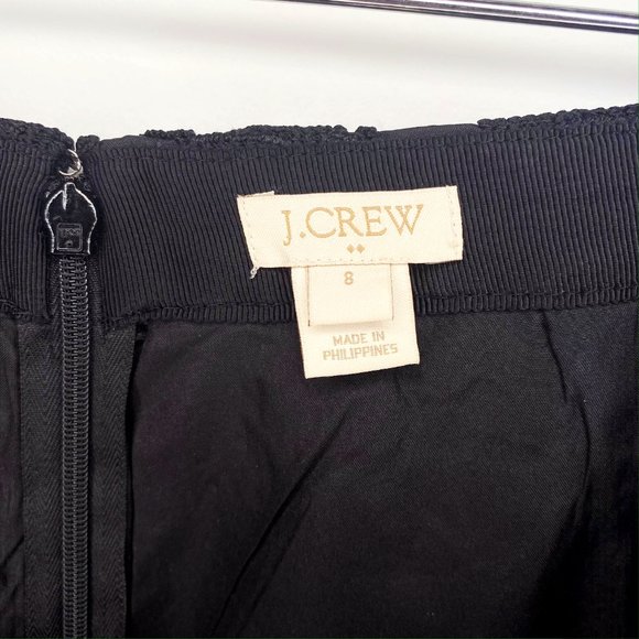 J. Crew Black Lace Fitted Knee Length Skirt - Picture 9 of 10
